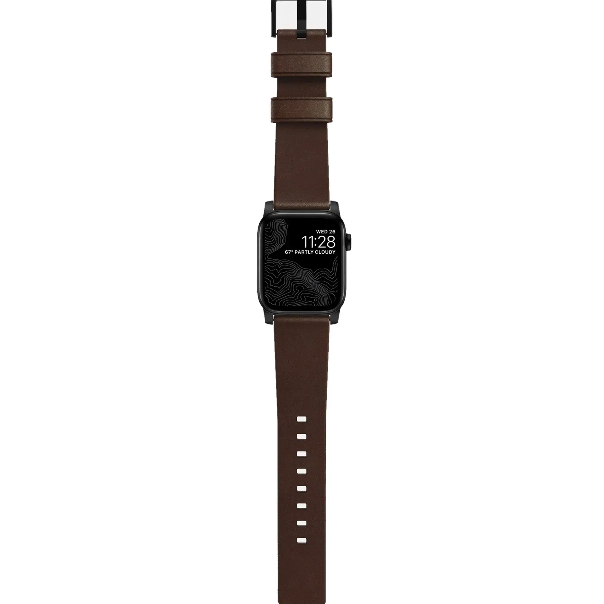 Ремешок Nomad Modern Strap Black/Brown for Apple Watch 44/45/46/49mm (NM1A4RBM00)