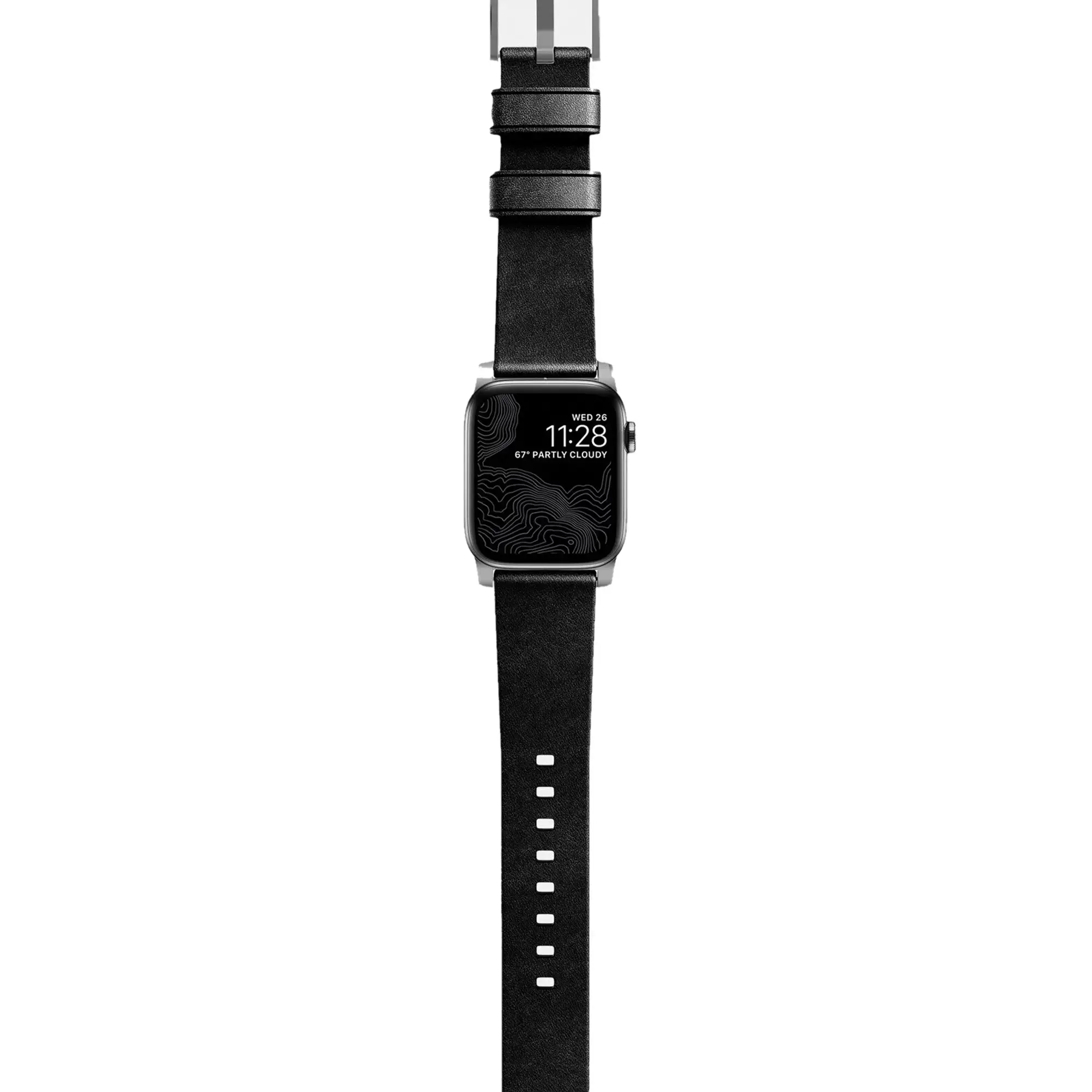 Ремешок Nomad Modern Strap Silver/Black for Apple Watch 44/45/46/49mm (NM1A41SM00)