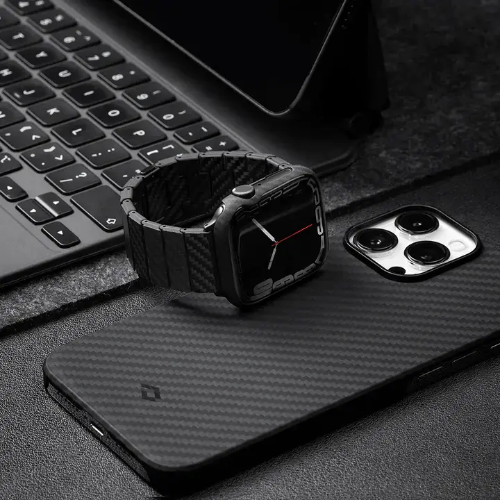 Чохол Pitaka Air Case Black/Grey for Apple Watch 9/8/7 45mm (KW2002A)