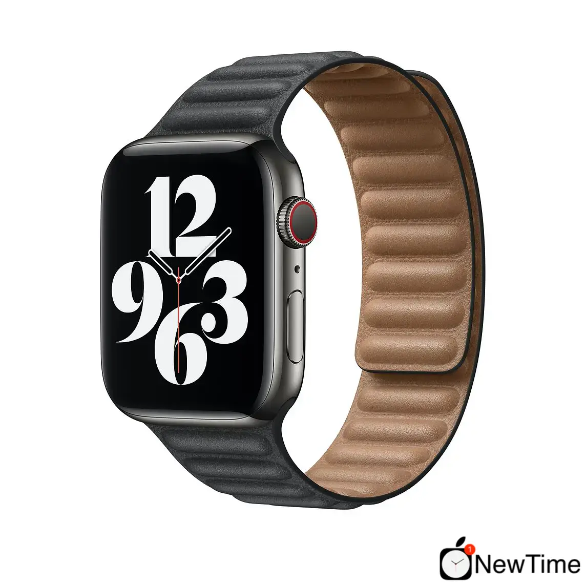 Ремінець Apple Black Leather Link M / L (MY9N2) для Apple Watch 44/45/46/49mm