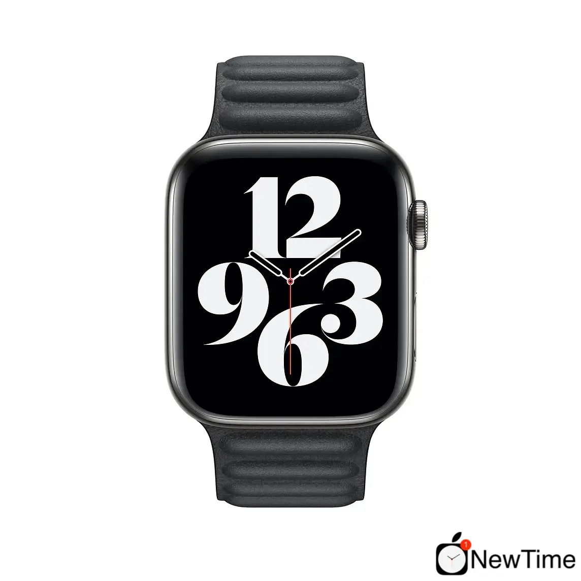 Ремінець Apple Black Leather Link M / L (MY9N2) для Apple Watch 44/45/46/49mm