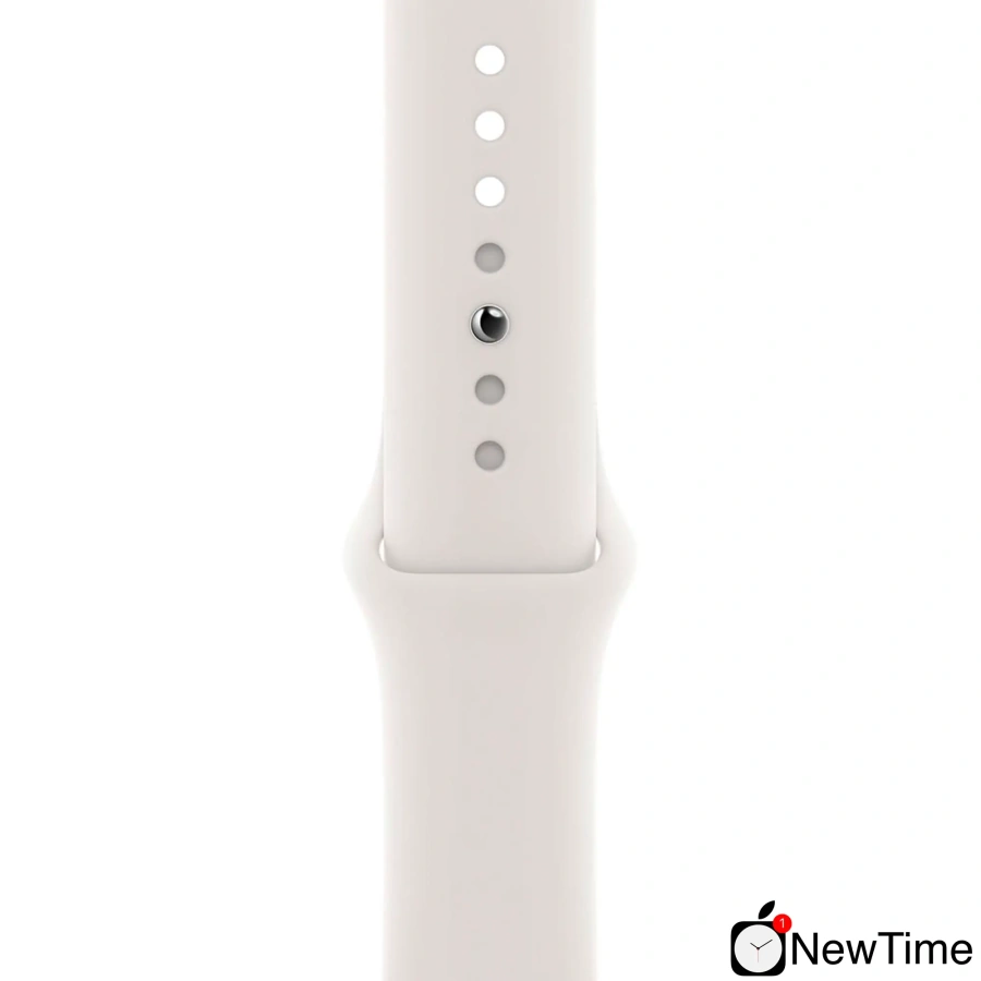 Apple Watch SE GPS 44mm Silver Aluminum Case with White Sport Band (MYDQ2)