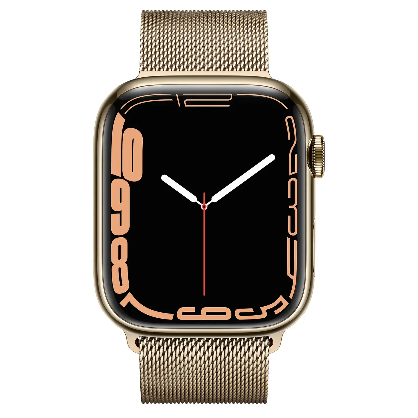 Apple Watch Series 7 GPS + Cellular 45mm Gold Stainless Steel Case with Gold Milanese Loop (MKJG3, MKJY3)