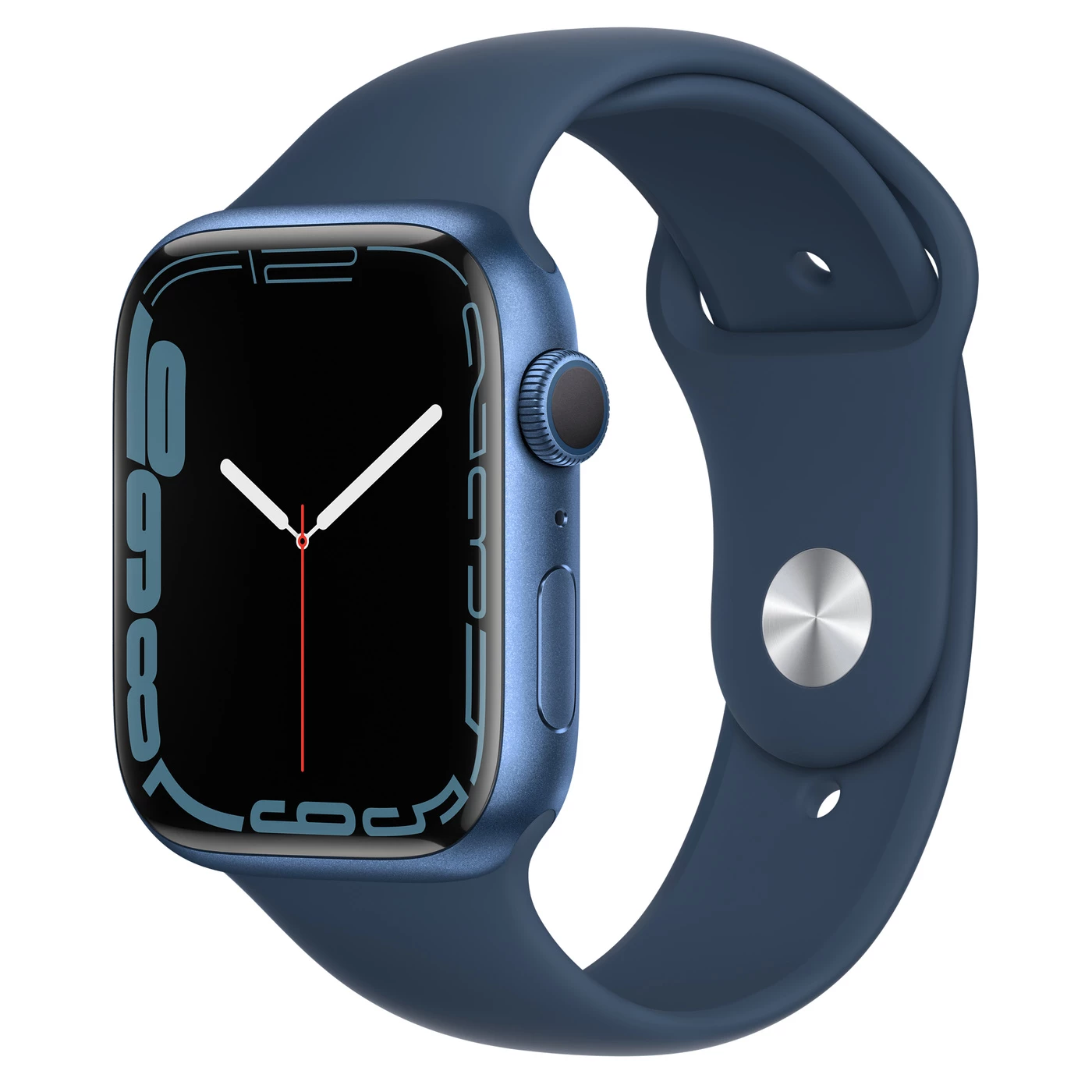 Apple Watch Series 7 GPS 45mm Blue Aluminum Case with Abyss Blue Sport Band (MKN83)