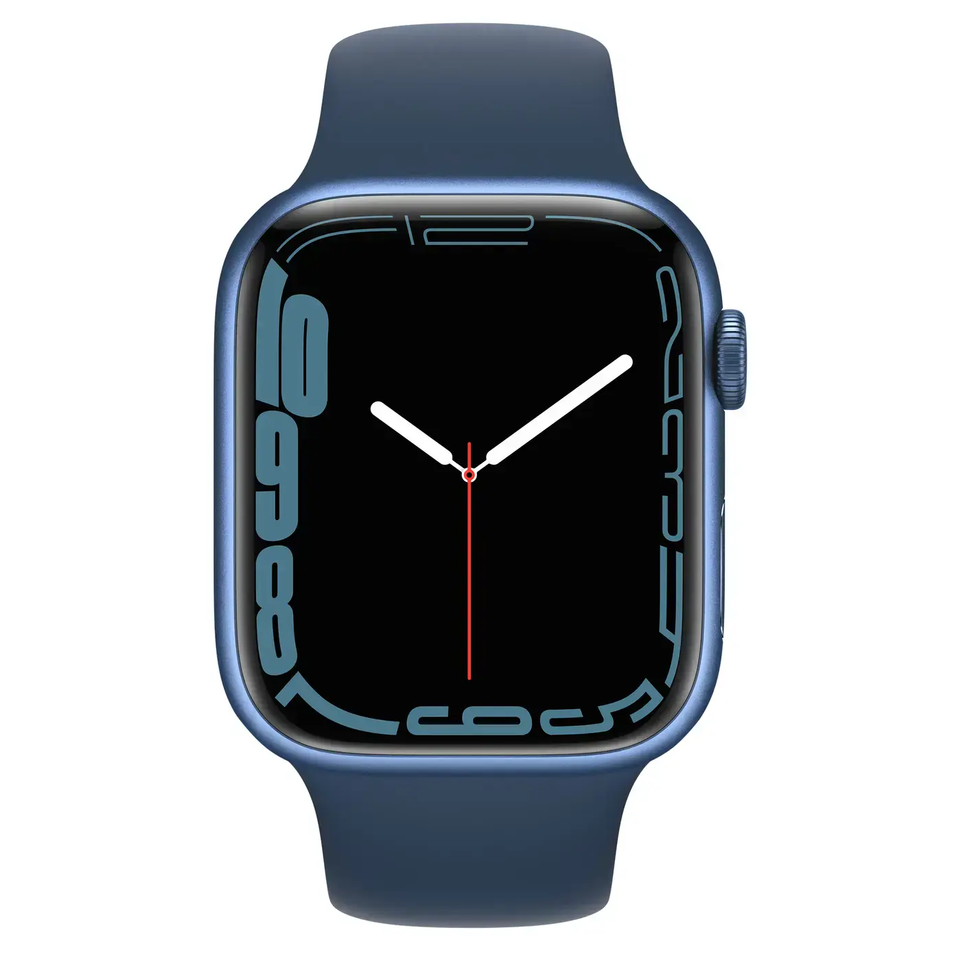 Apple Watch Series 7 GPS + Cellular 41mm Blue Aluminum Case with Abyss Blue Sport Band (MKHC3, MKHU3)