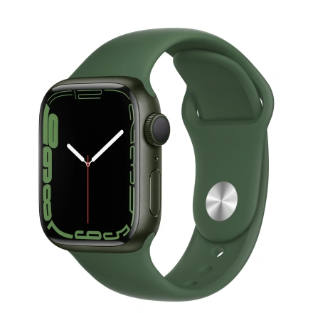 Apple Watch Series 7 GPS 41mm Green Aluminum Case with Clover Sport Band (MKN03)