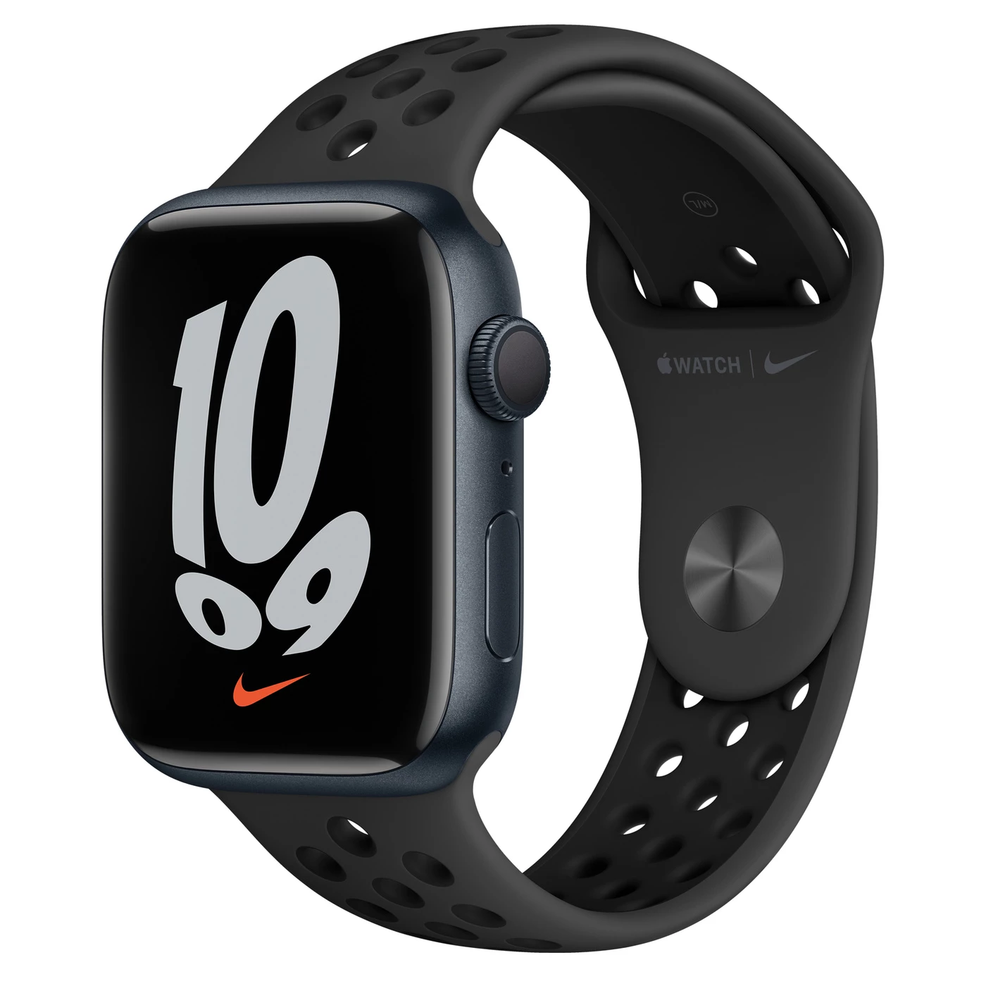 Apple Watch Nike Series 7 GPS 45mm Midnight Aluminum Case with Anthracite/Black Nike Sport Band (MKNC3)