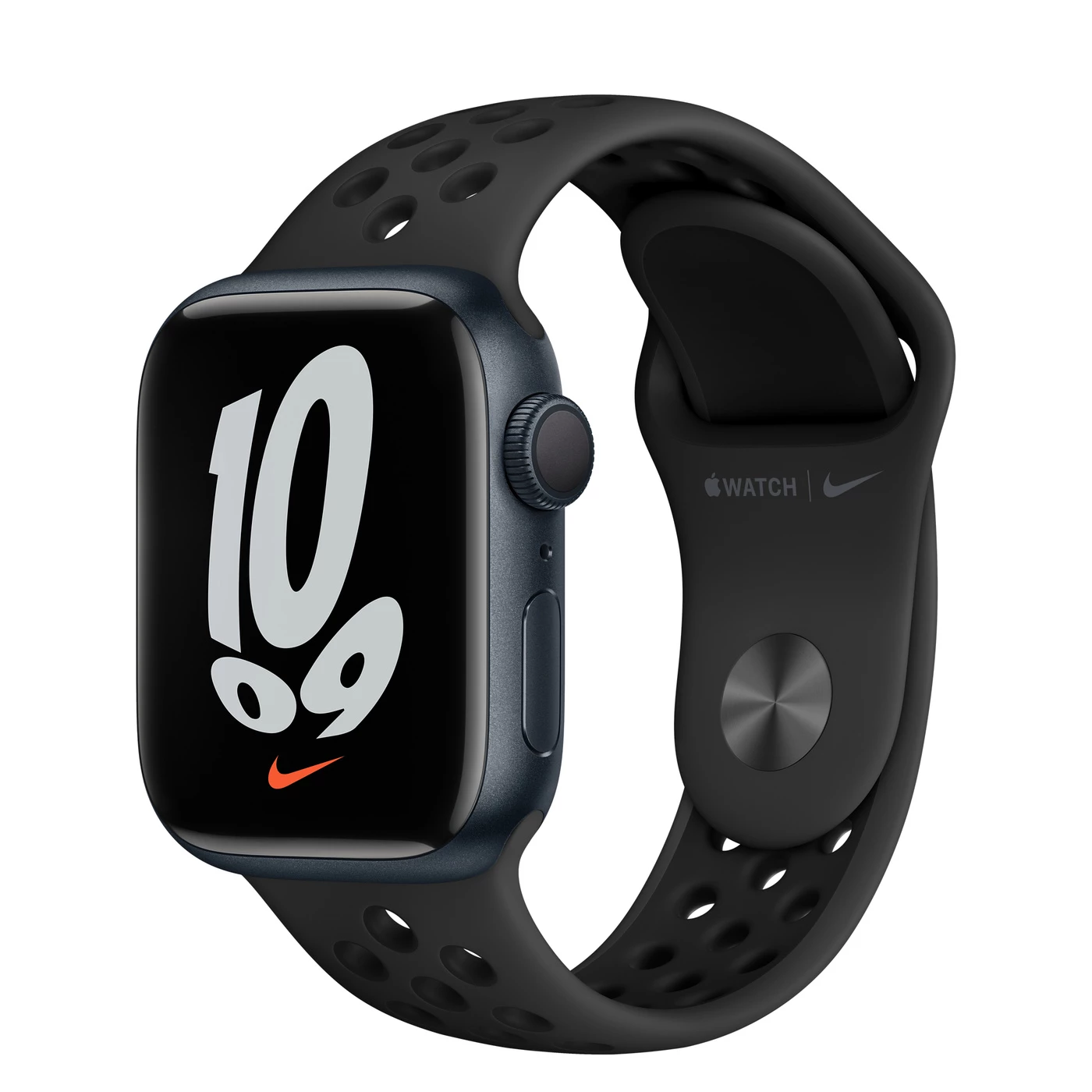 Apple Watch Nike Series 7 GPS 41mm Midnight Aluminum Case with Anthracite/Black Nike Sport Band (MKN43)