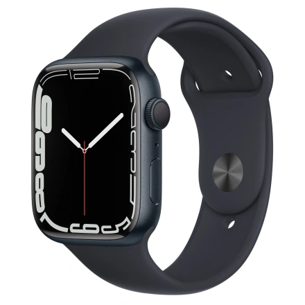 Apple Watch Series 7 GPS 45mm Midnight Aluminum Case with Midnight Sport Band (MKN53)