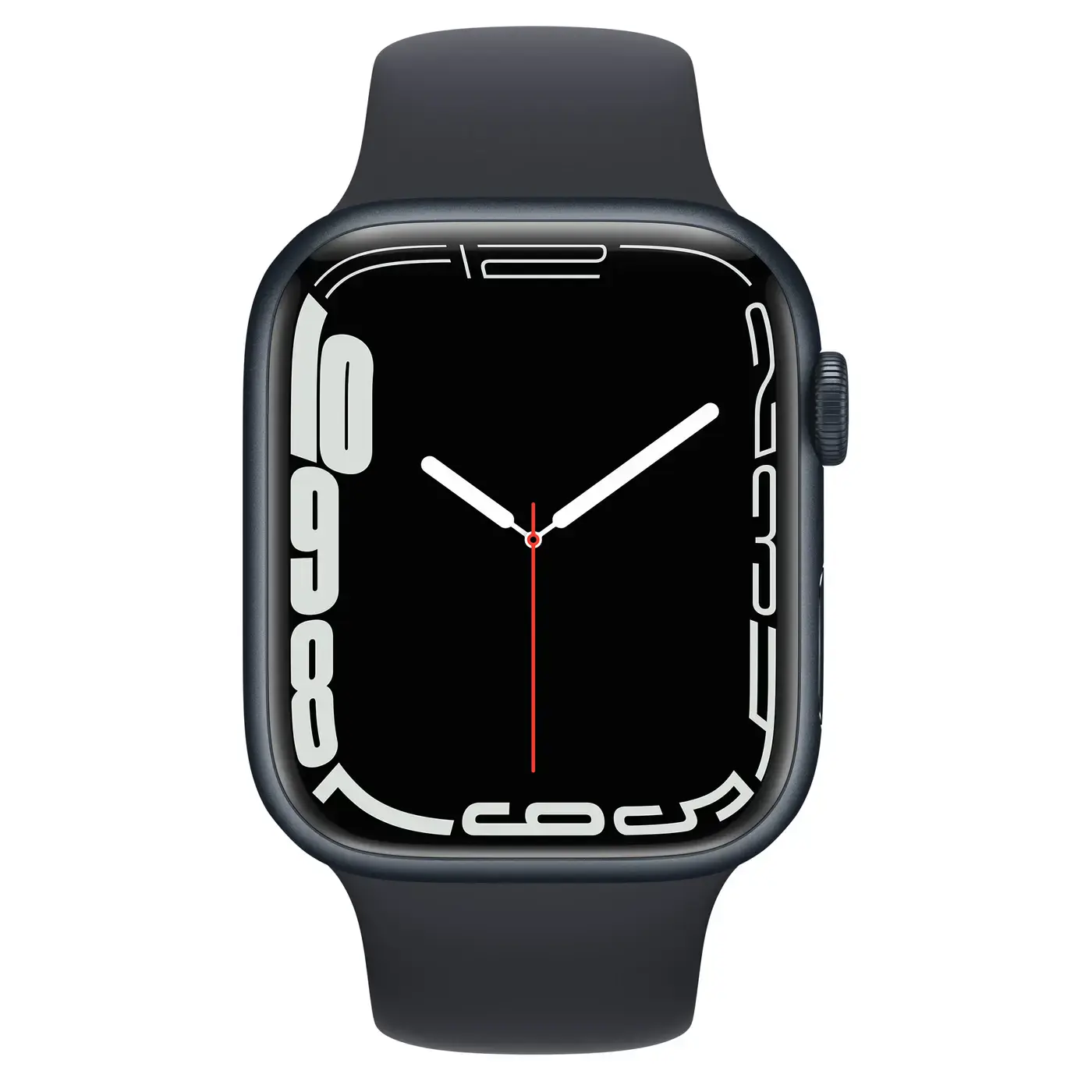 Apple Watch Series 7 GPS + Cellular 41mm Midnight Aluminum Case with Midnight Sport Band (MKH73, MKHQ3)