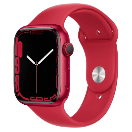 Apple Watch Series 7 GPS + Cellular 45mm (PRODUCT)RED Aluminum Case with (PRODUCT)RED Sport Band (MKJC3, MKJU3)