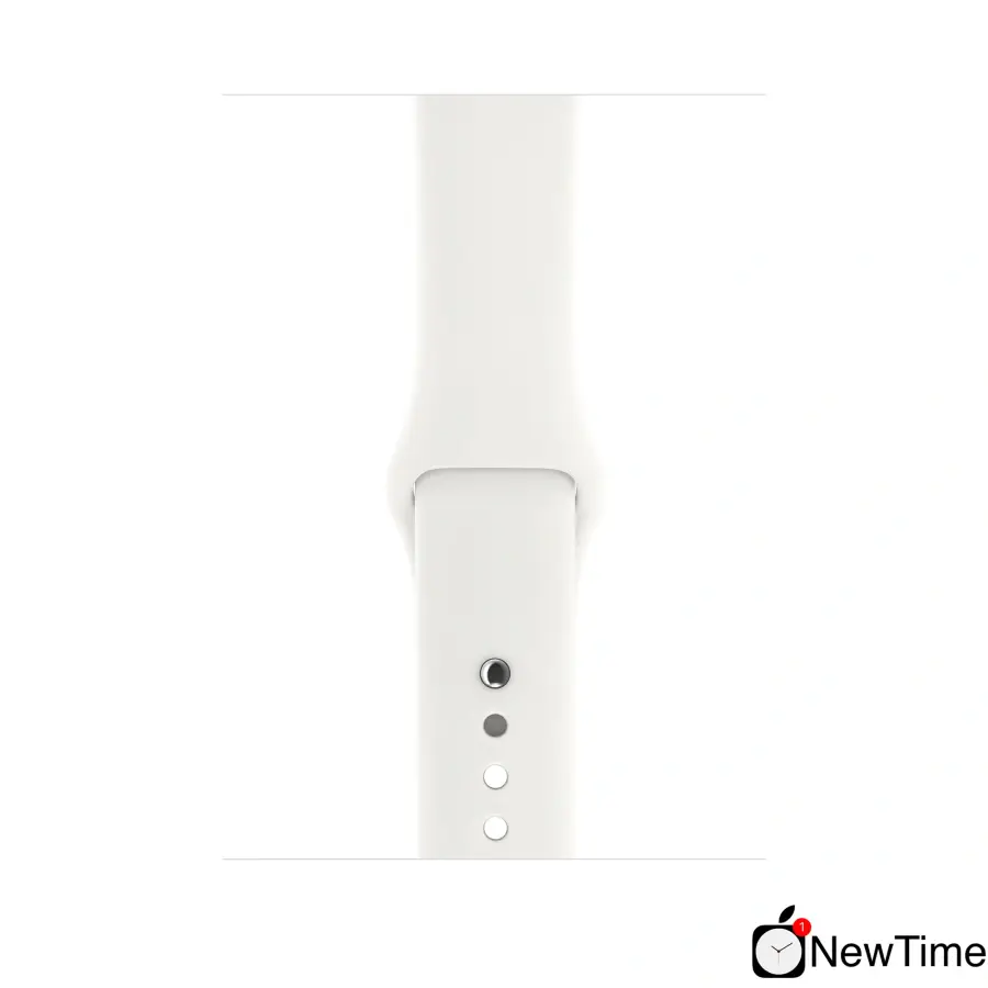 Apple Watch Series 3 (GPS + Cellular) 42mm Silver Aluminum Case with White Sport Band (MTGR2)