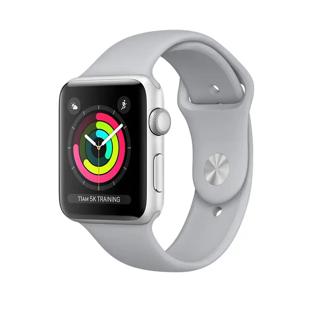 Apple Watch Series 3 (GPS) 42mm Silver Aluminum Case with Fog Sport Band (MQL02)