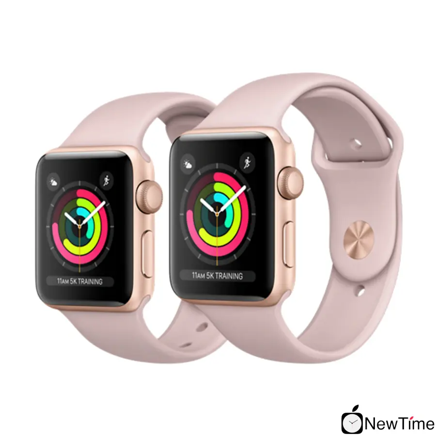 Apple Watch Series 3 (GPS) 38mm Gold Aluminum Case with Pink Sand Sport Band (MQKW2)