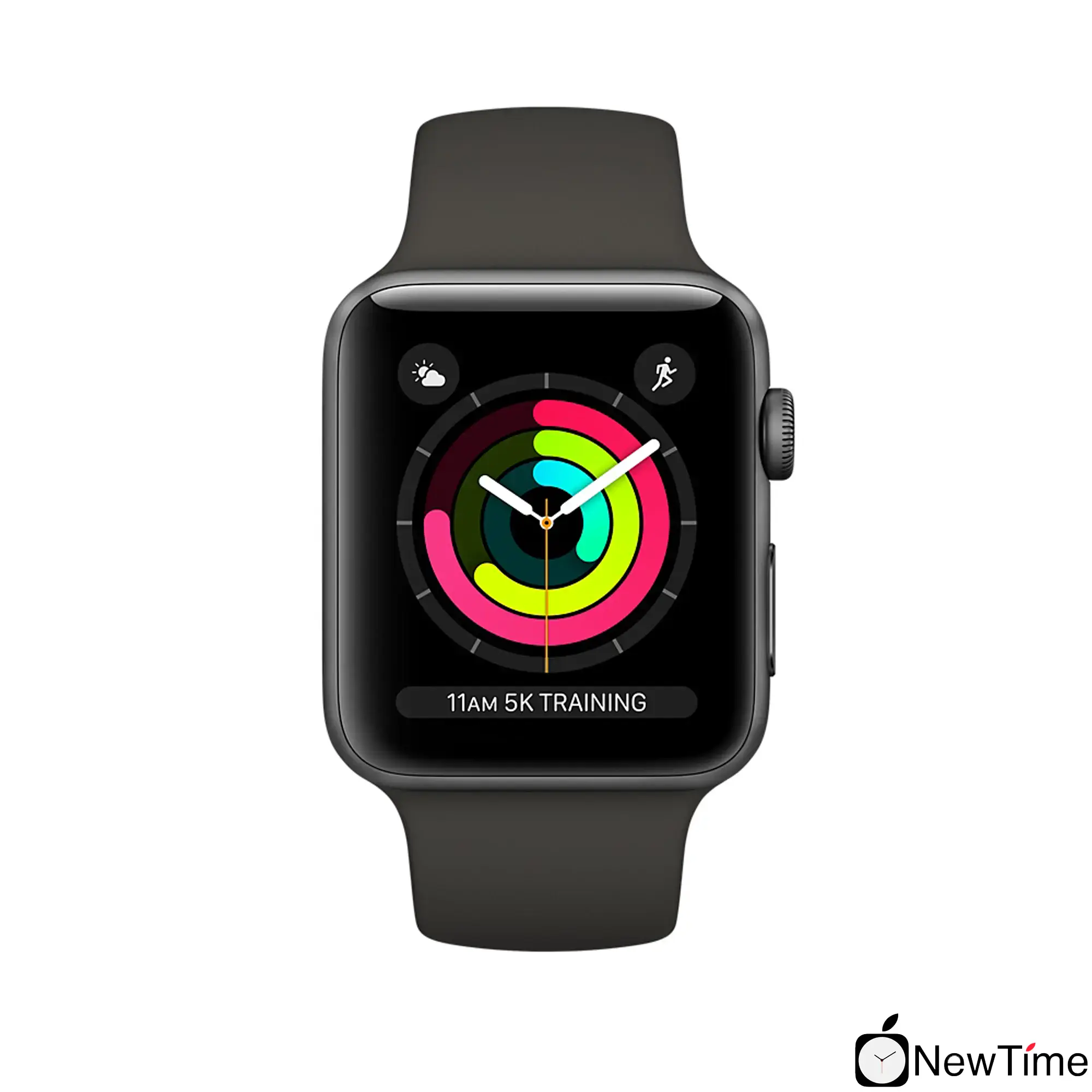 Apple Watch Series 3 (GPS) 38mm Space Gray Aluminum Case with Gray Sport Band (MR352)