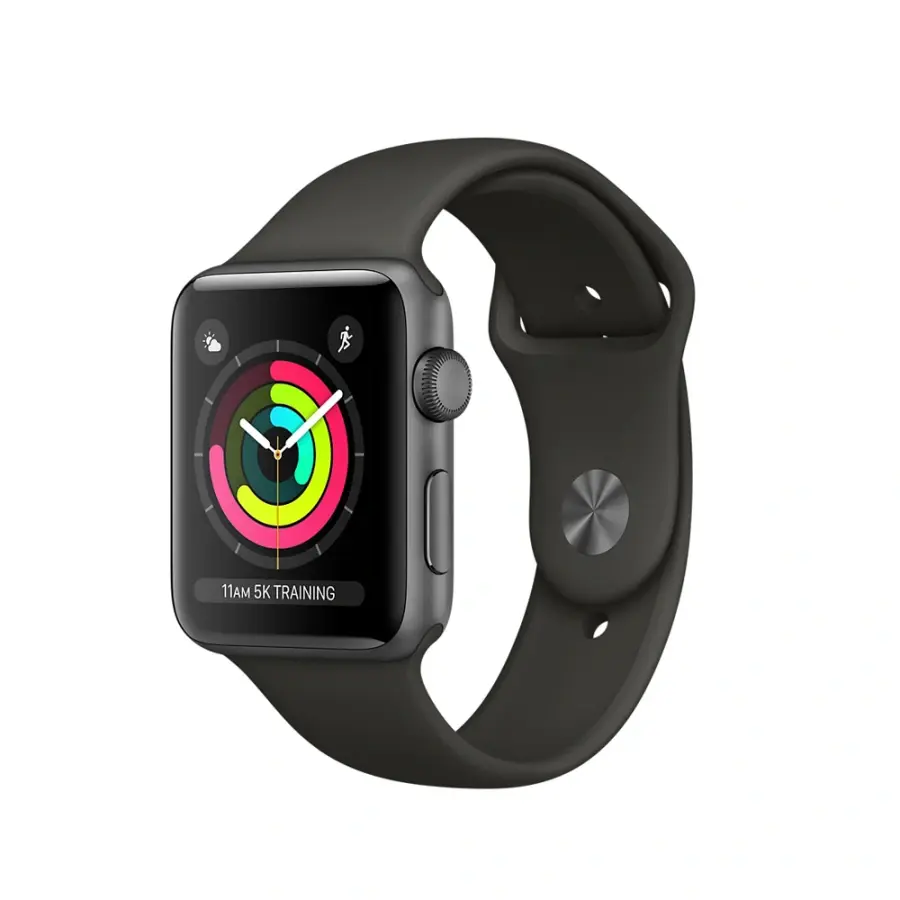 Apple Watch Series 3 (GPS) 38mm Space Gray Aluminum Case with Gray Sport Band (MR352)