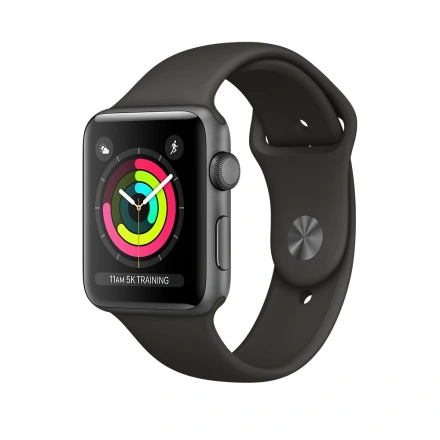 Apple Watch Series 3 (GPS) 42mm Space Gray Aluminum Case with Gray Sport Band (MR362)