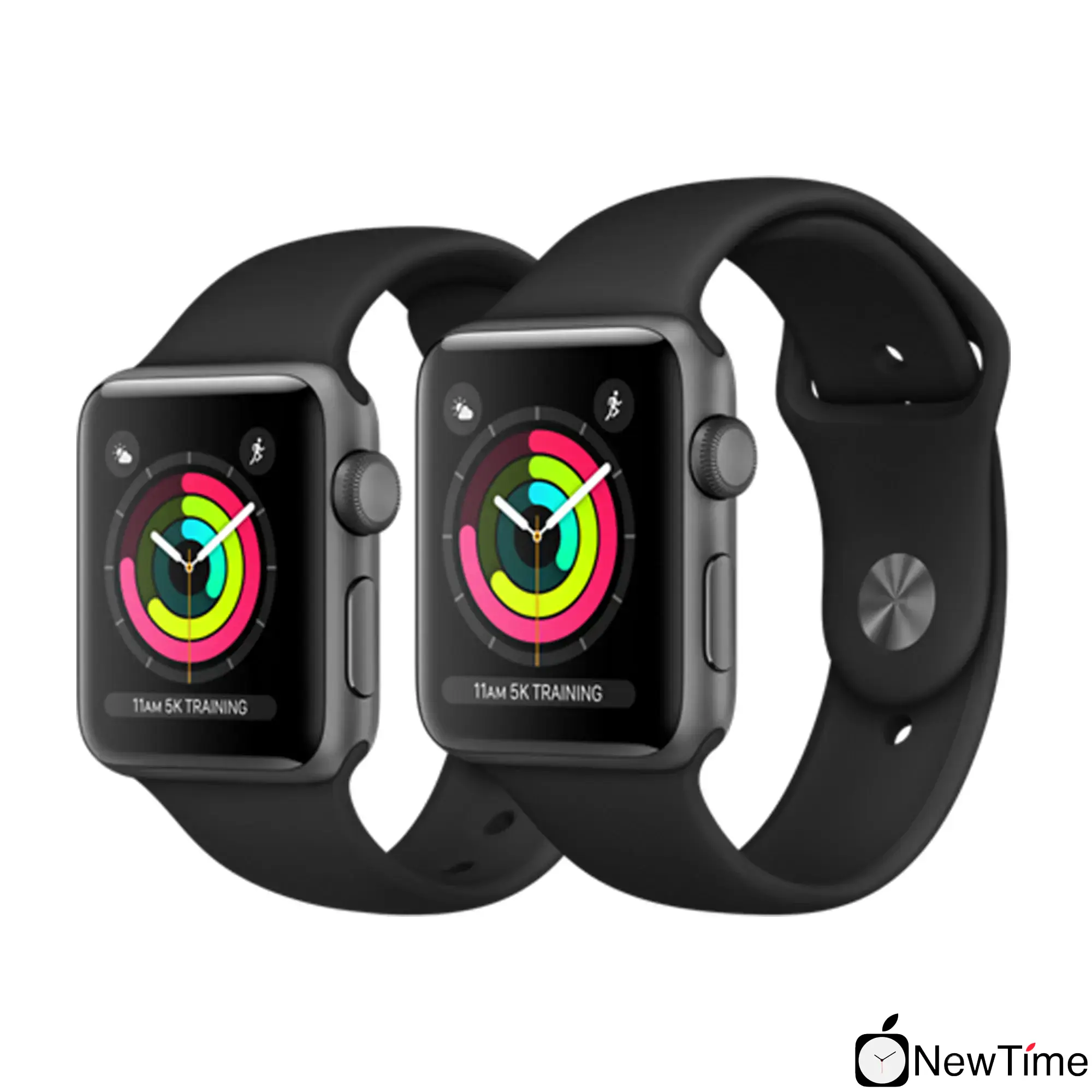 Apple Watch Series 3 (GPS) 38mm Space Gray Aluminum Case with Black Sport Band (MQKV2, MTF02)