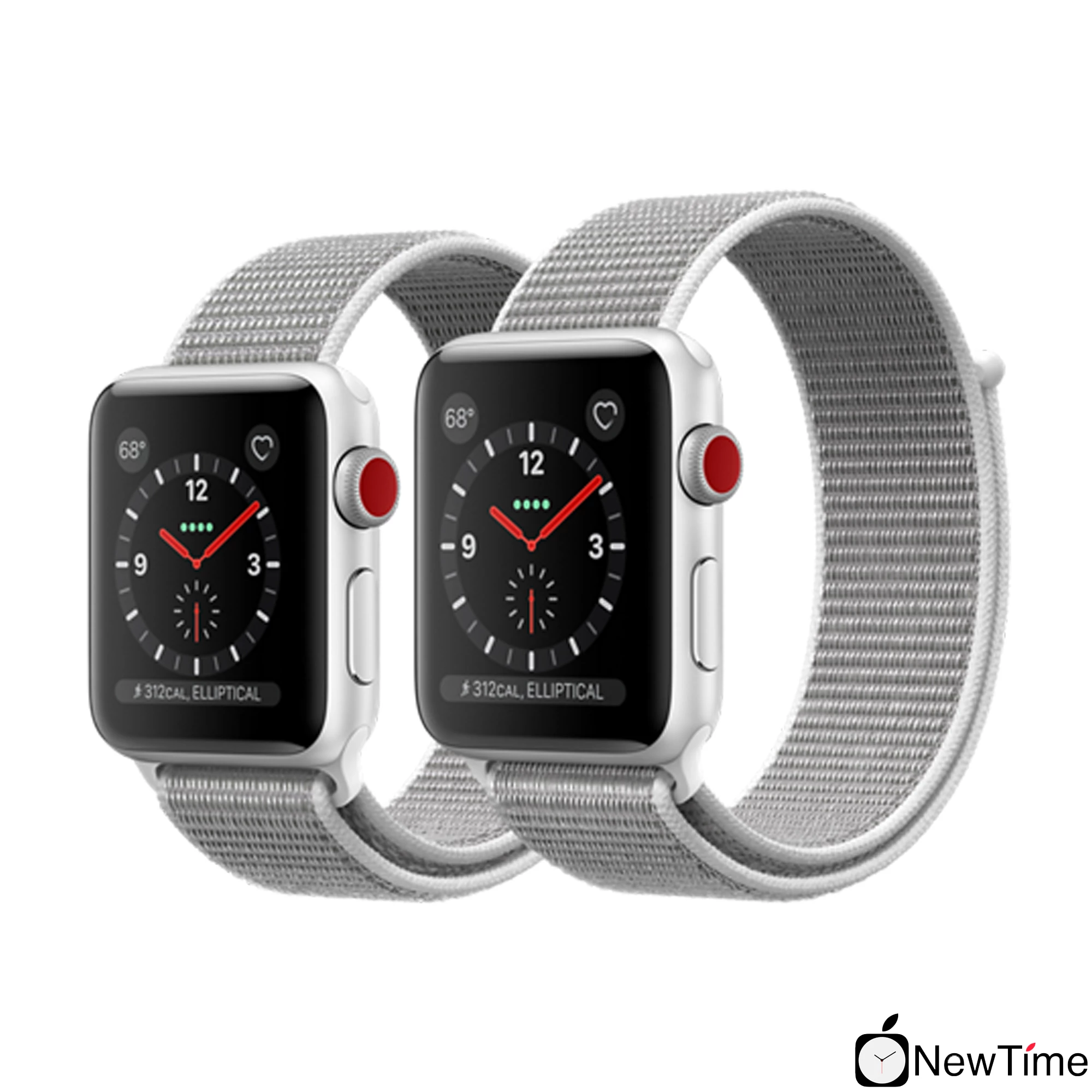 Silver aluminum case on sale with seashell sport loop