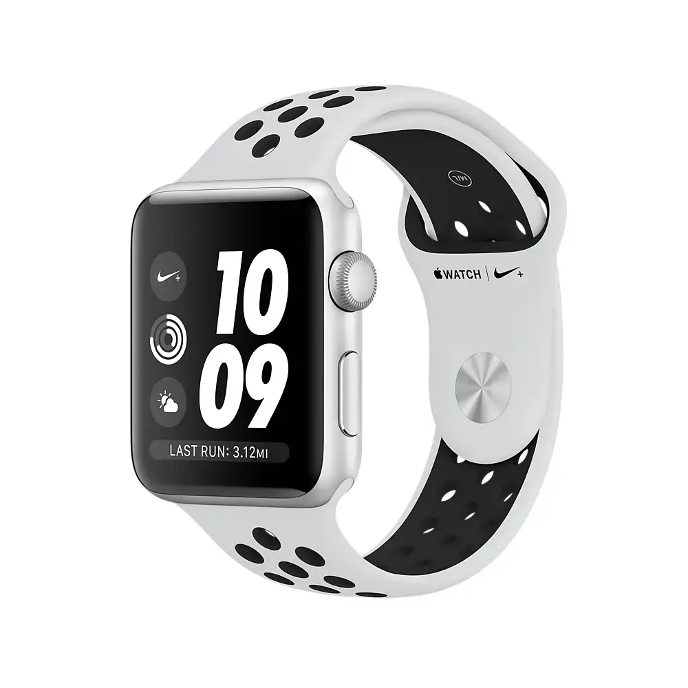 Apple Watch Series 3 Nike + (GPS) 38mm Silver Aluminum Case with Pure Platinum / Black Nike Sport Band (MQKX2)