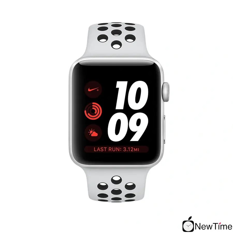 Apple Watch Series 3 Nike + (GPS + Cellular) 38mm Silver Aluminum Case with Pure Platinum / Black Nike Sport Band (MQL52)