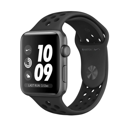 Apple Watch Series 3 Nike + (GPS) 42mm Space Gray Aluminum Case with Anthracite / Black Nike Sport Band (MTF42, MQL42)