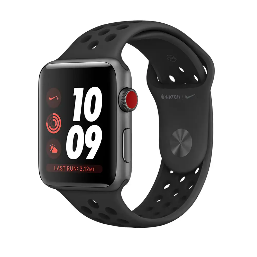 Apple Watch Series 3 Nike + (GPS + Cellular) 38mm Space Gray Aluminum Case with Anthracite / Black Nike Sport Band (MQL62, MQM82)