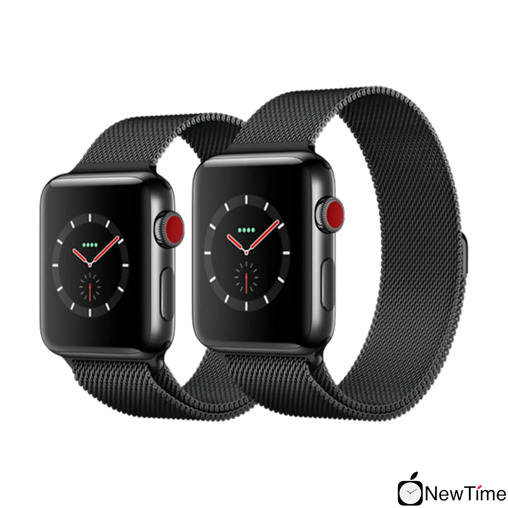 Apple Watch Series 3 (GPS + Cellular) 38mm Space Black Stainless Steel Case with Space Black Milanese Loop (MR1H2, MR1Q2)