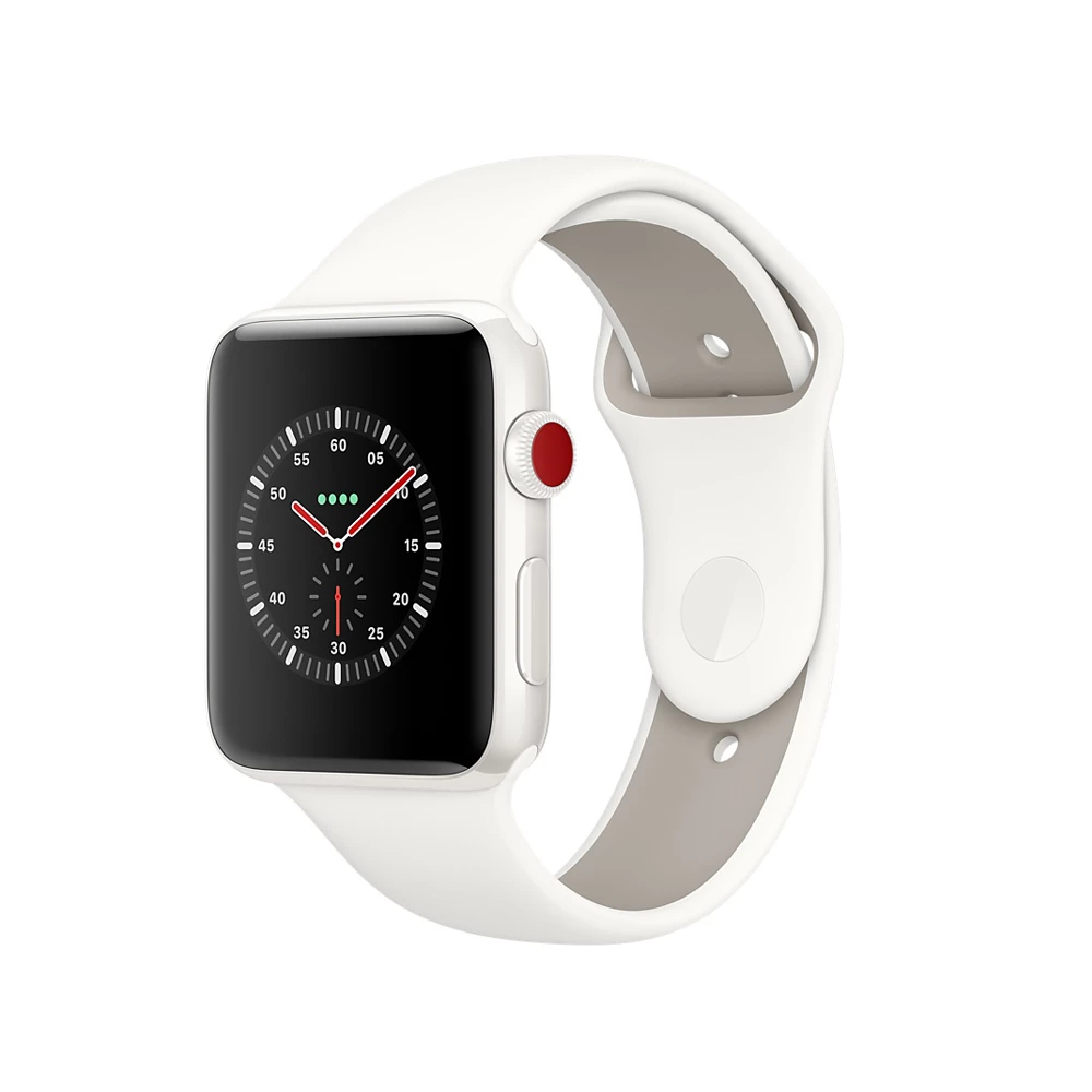 Apple Watch Edition Series 3 (GPS + Cellular) 38mm White Ceramic Case with Soft White / Pebble Sport Band (MQJY2, MQM32)
