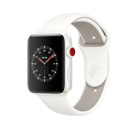 Apple Watch Edition Series 3 (GPS + Cellular) 42mm White Ceramic Case with Soft White / Pebble Sport Band (MQKD2)