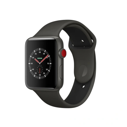 Apple Watch Edition Series 3 (GPS + Cellular) 38mm Gray Ceramic Case with Gray / Black Sport Band (MQK02)