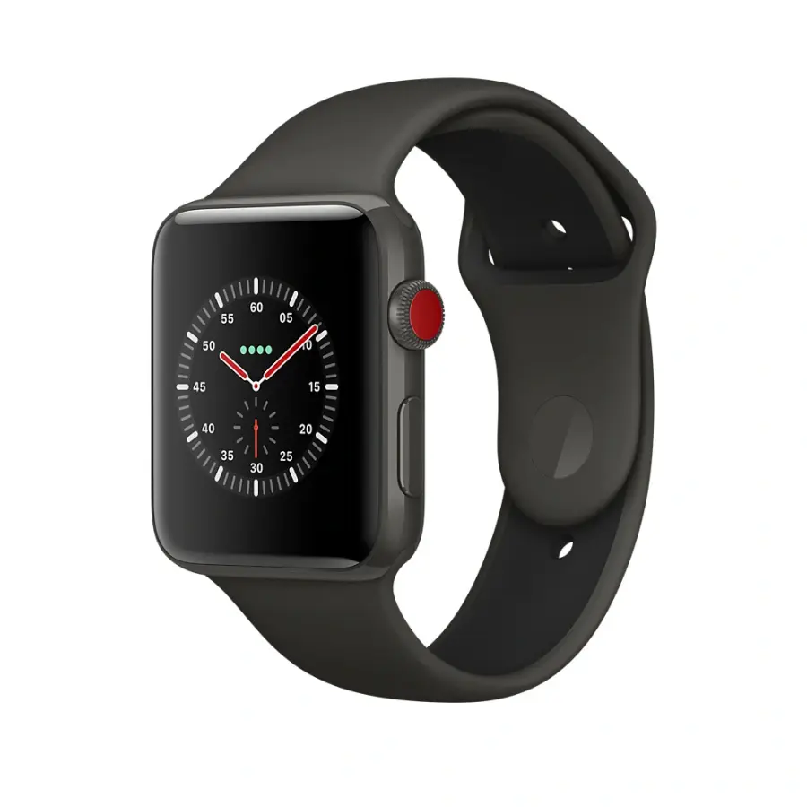 Apple Watch Edition Series 3 (GPS + Cellular) 42mm Gray Ceramic Case with Gray/Black Sport Band (MQKE2)
