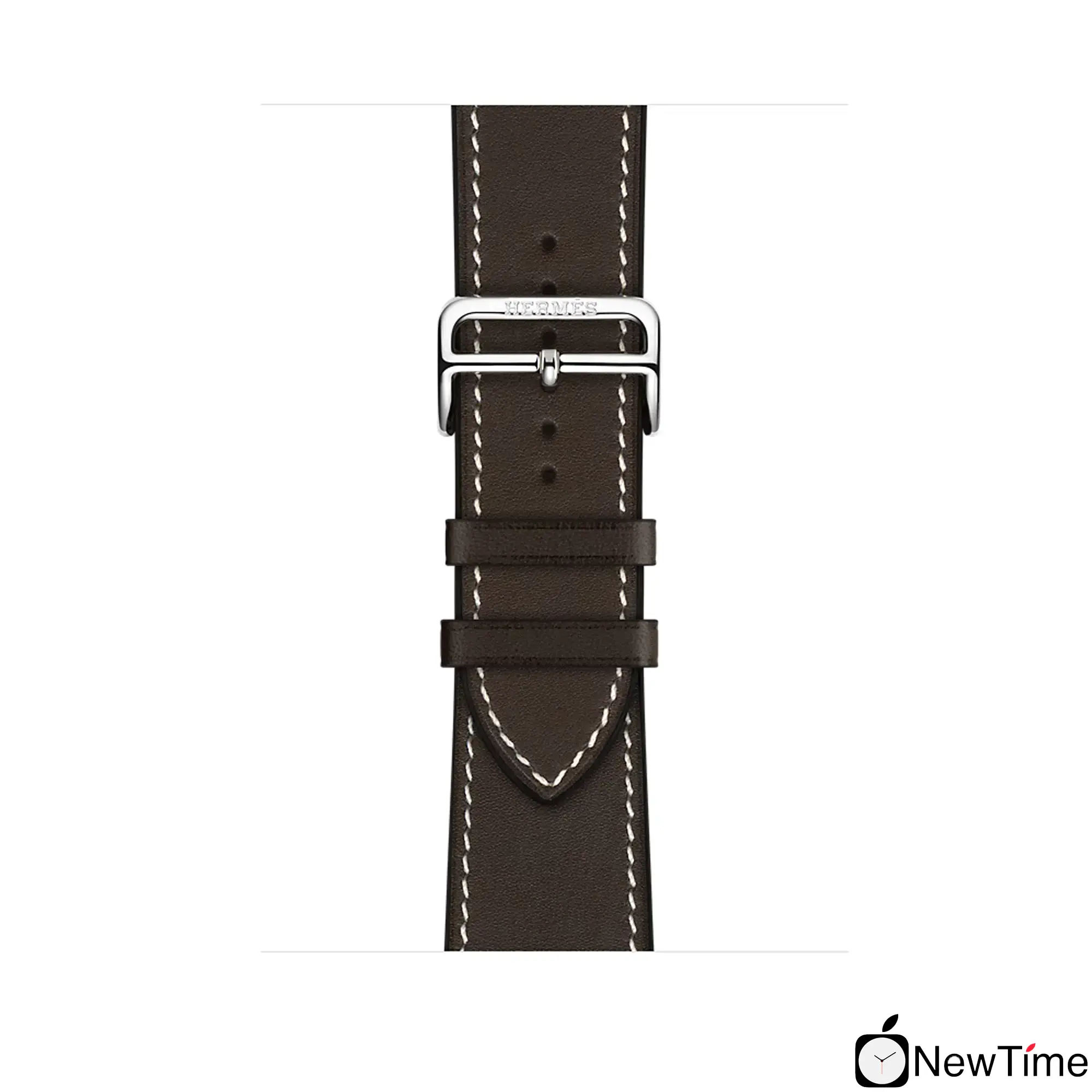 Apple Watch Series 3 Hermès (GPS + Cellular) 42mm Stainless Steel Case with Ébène Barenia Leather Single Tour Deployment Buckle (MQLT2)