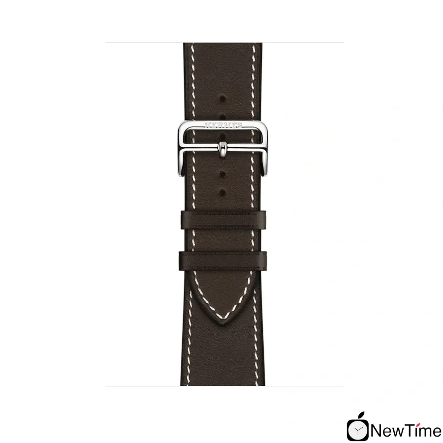 Apple Watch Series 3 Hermès (GPS + Cellular) 42mm Stainless Steel Case with Ébène Barenia Leather Single Tour Deployment Buckle (MQLT2)