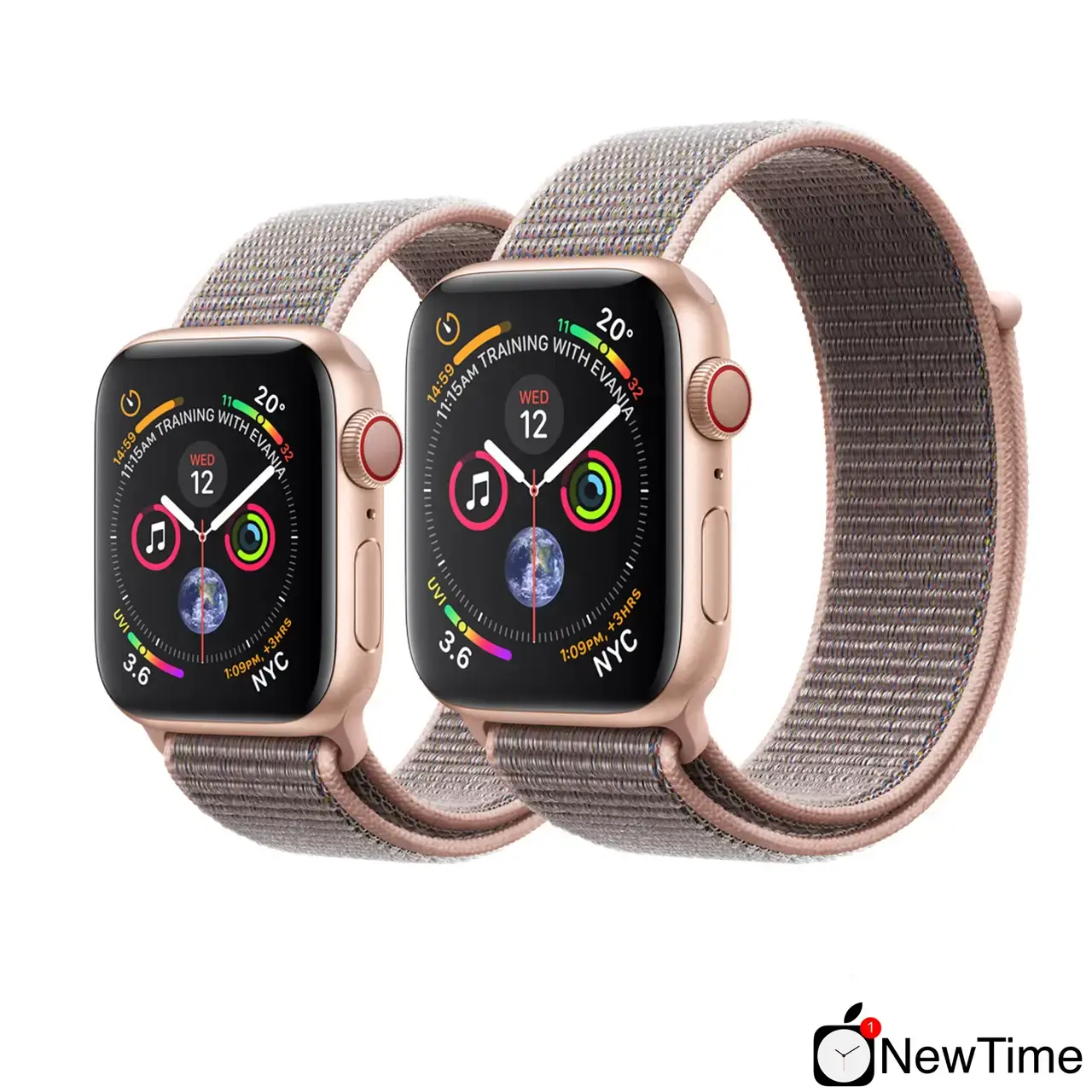 Apple Watch Series 4 (GPS + Cellular) 40mm Gold Aluminium Case with Pink Sand Sport Loop (MTUK2, MTVH2)