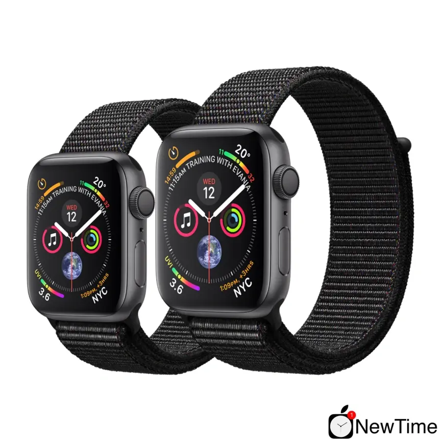 Apple Watch Series 4 (GPS) 44mm Space Gray Aluminium Case with Black Sport Loop (MU6E2)