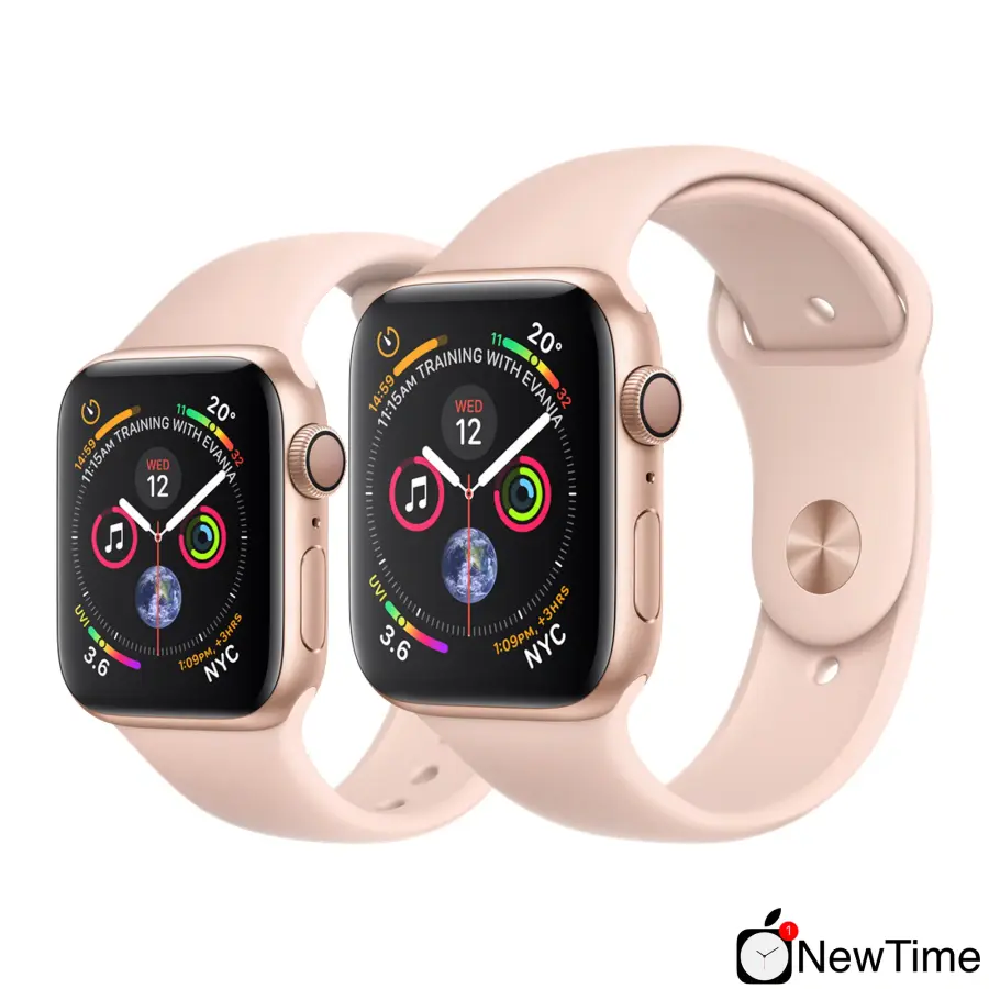 Apple Watch Series 4 (GPS) 44mm Gold Aluminum Case with Pink Sand Sport Band (MU6F2)