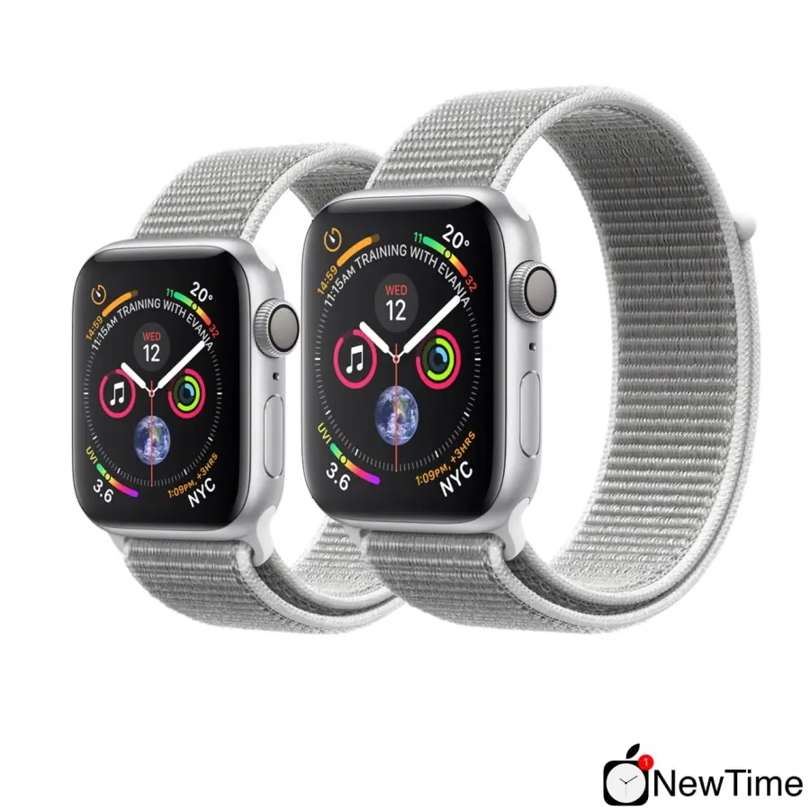 Apple Watch Series 4 (GPS) 44mm Silver Aluminium Case with Seashell Sport Loop (MU6C2)