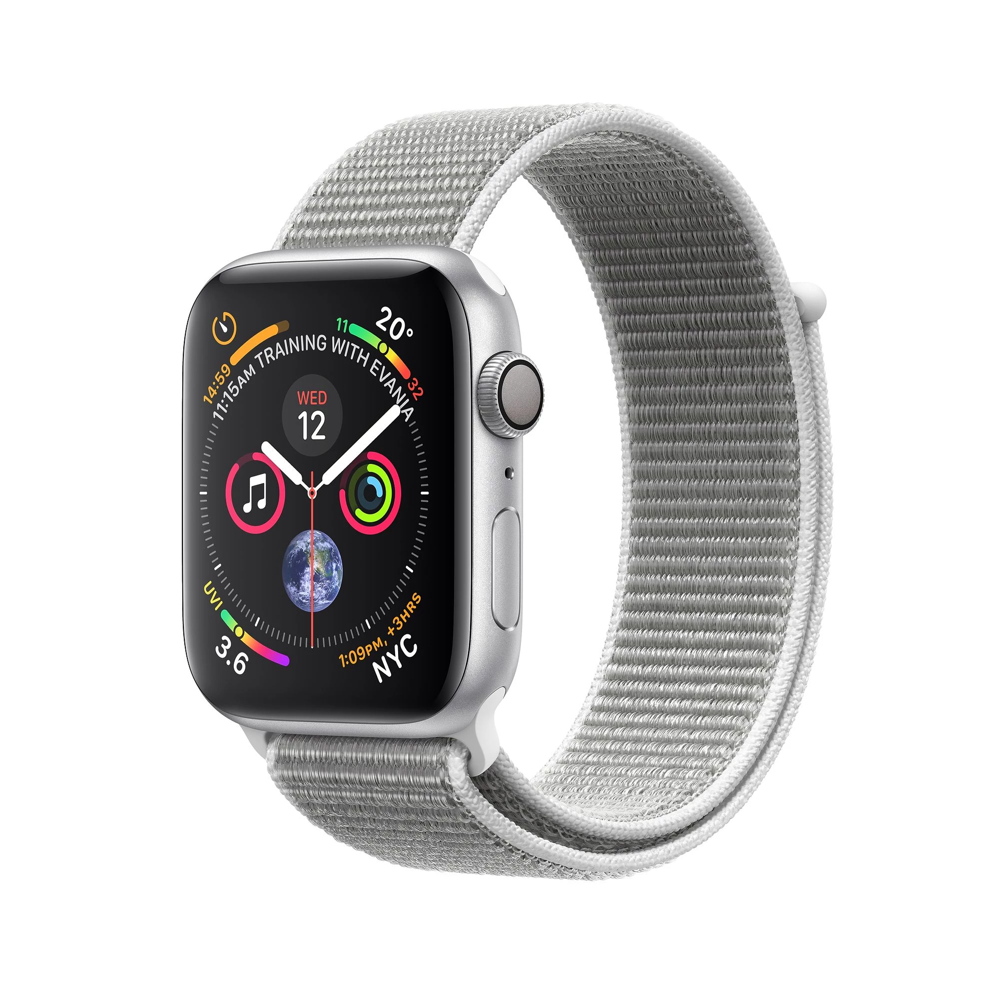 Apple Watch Series 4 (GPS) 40mm Silver Aluminium Case with Seashell Sport Loop (MU652)