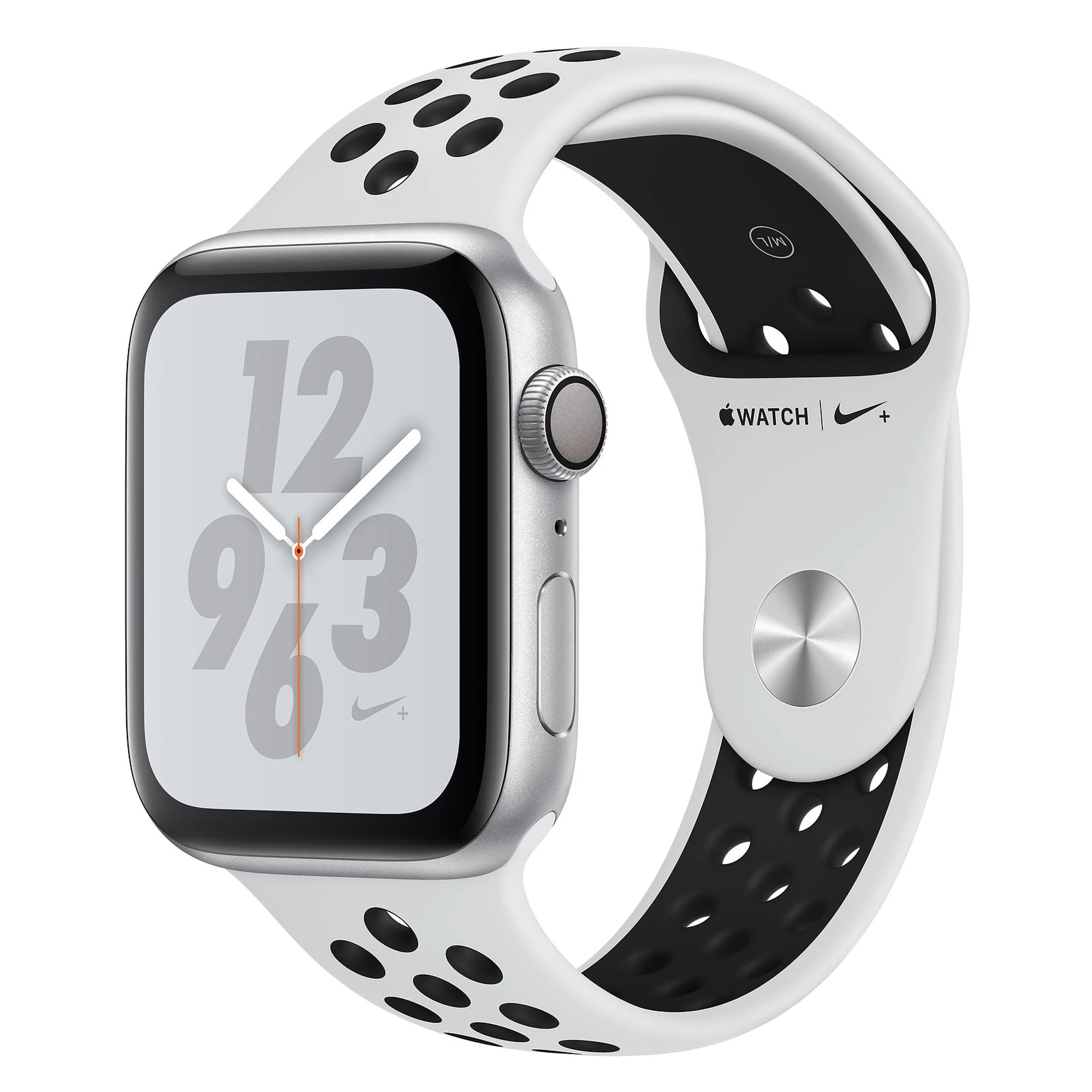 Apple Watch Series 4 Nike + (GPS) 44mm Silver Aluminium Case with Pure Platinum / Black Nike Sport Band (MU6K2)