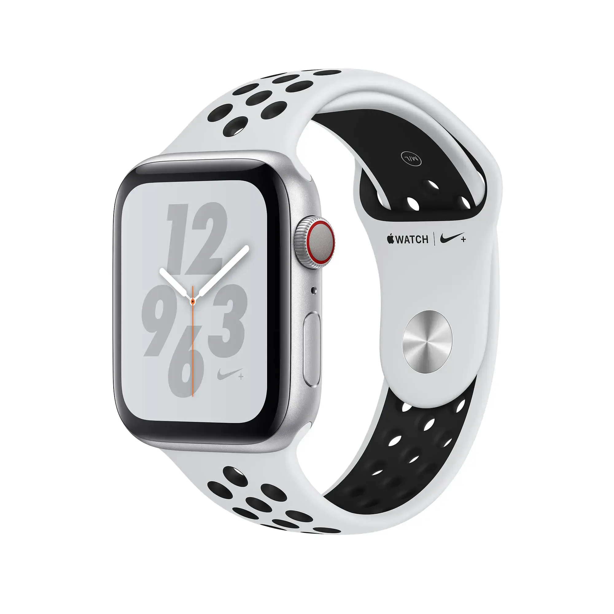 Apple Watch Series 4 Nike+ (GPS + Cellular) 40mm Silver Aluminium Case with Pure Platinum/Black Nike Sport Band (MTV92, MTX62)