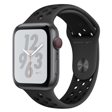 Apple Watch Series 4 Nike + (GPS + Cellular) 44mm Space Gray Aluminium Case with Anthracite / Black Nike Sport Band (MTXE2, MTXM2)