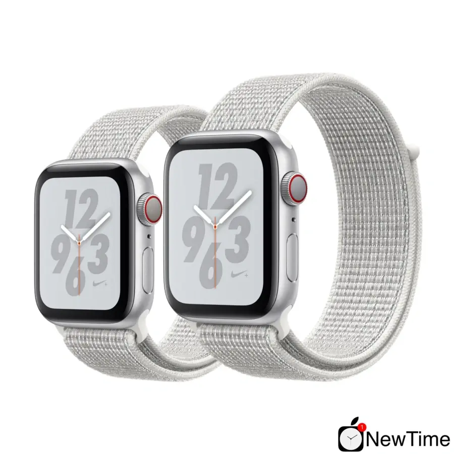 Apple Watch Series 4 Nike + (GPS + Cellular) 40mm Silver Aluminium Case with Summit White Nike Sport Loop (MTX72, MTXF2)