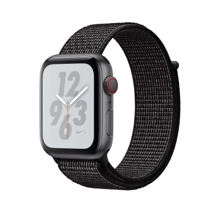 Apple Watch Series 4 Nike + (GPS + Cellular) 40mm Space Gray Aluminium Case with Black Nike Sport Loop (MTX92, MTXH2)
