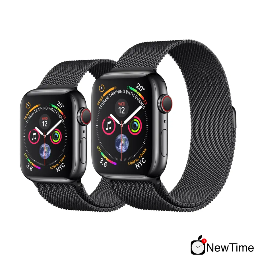 Apple Watch Series 4 (GPS + Cellular) 40mm Space Black Stainless Steel Case with Space Black Milanese Loop (MTUQ2, MTVM2)