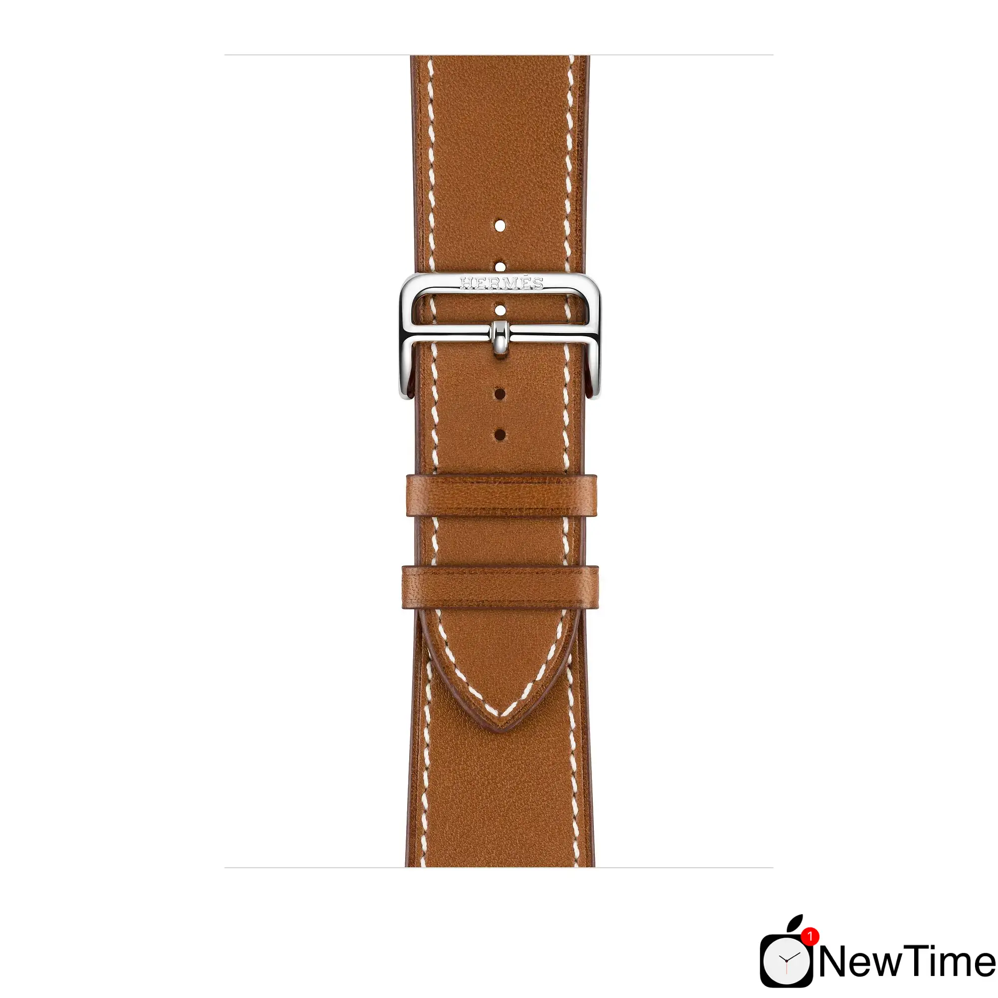 Apple Watch Series 4 Hermès (GPS + Cellular) 44mm Stainless Steel Case with Fauve Barenia Leather Single Tour Deployment Buckle (MU6T2, MU742)
