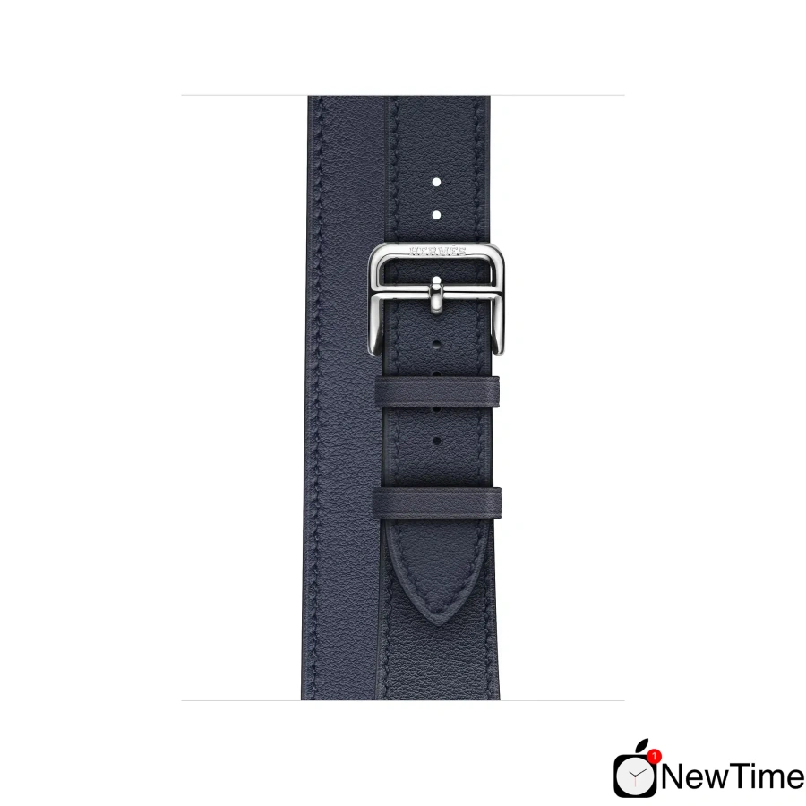 Apple Watch Series 4 Hermès (GPS + Cellular) 40mm Stainless Steel Case with Bleu Indigo Swift Leather Double Tour (MU6Q2, MU722)