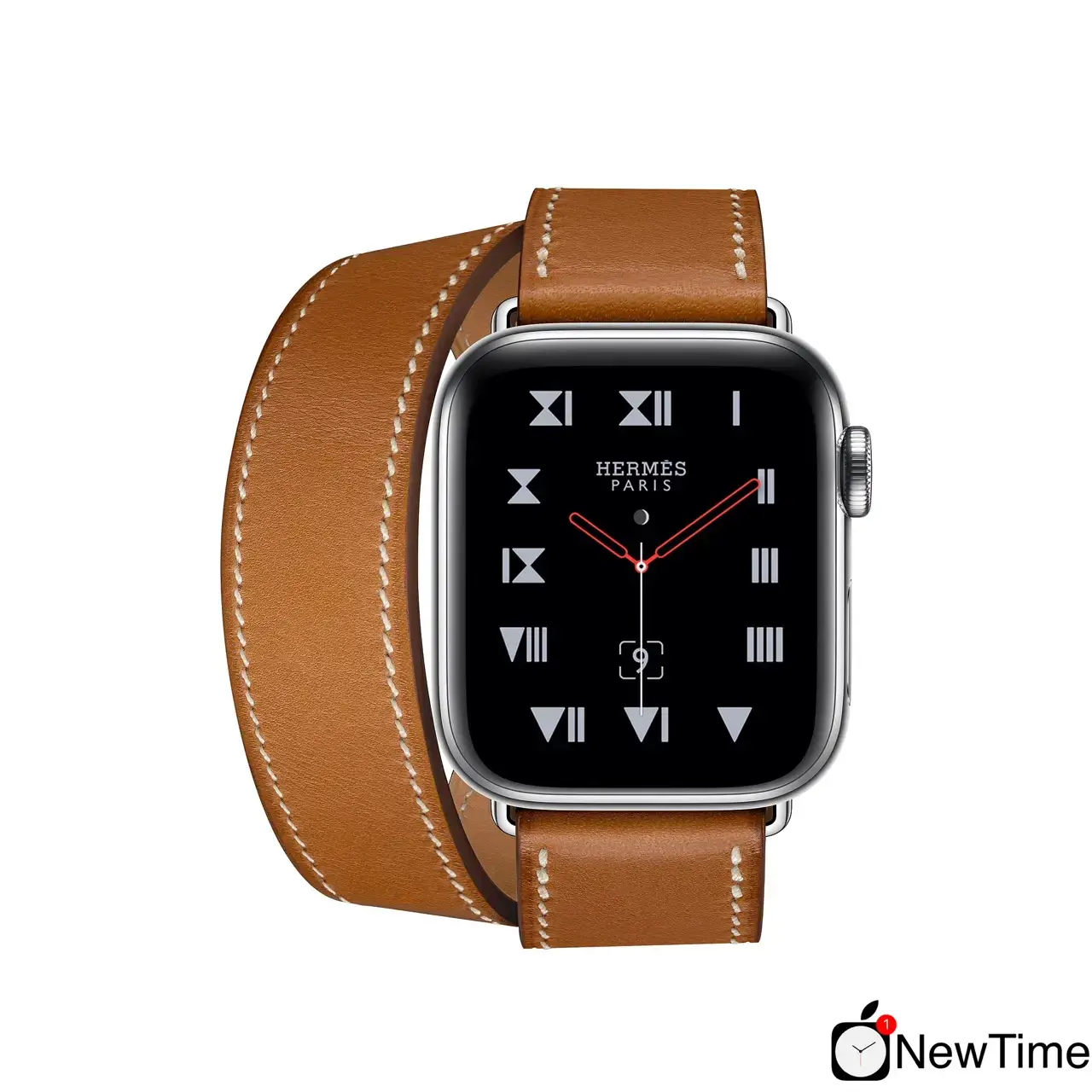 Apple Watch Series 4 Hermès (GPS + Cellular) 40mm Stainless Steel Case with Fauve Barenia Leather Double Tour (MU6P2, MU712)