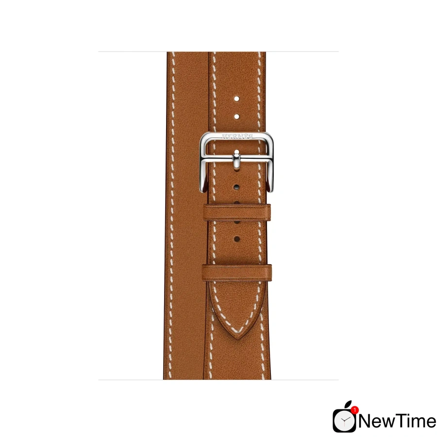 Apple Watch Series 4 Hermès (GPS + Cellular) 40mm Stainless Steel Case with Fauve Barenia Leather Double Tour (MU6P2, MU712)