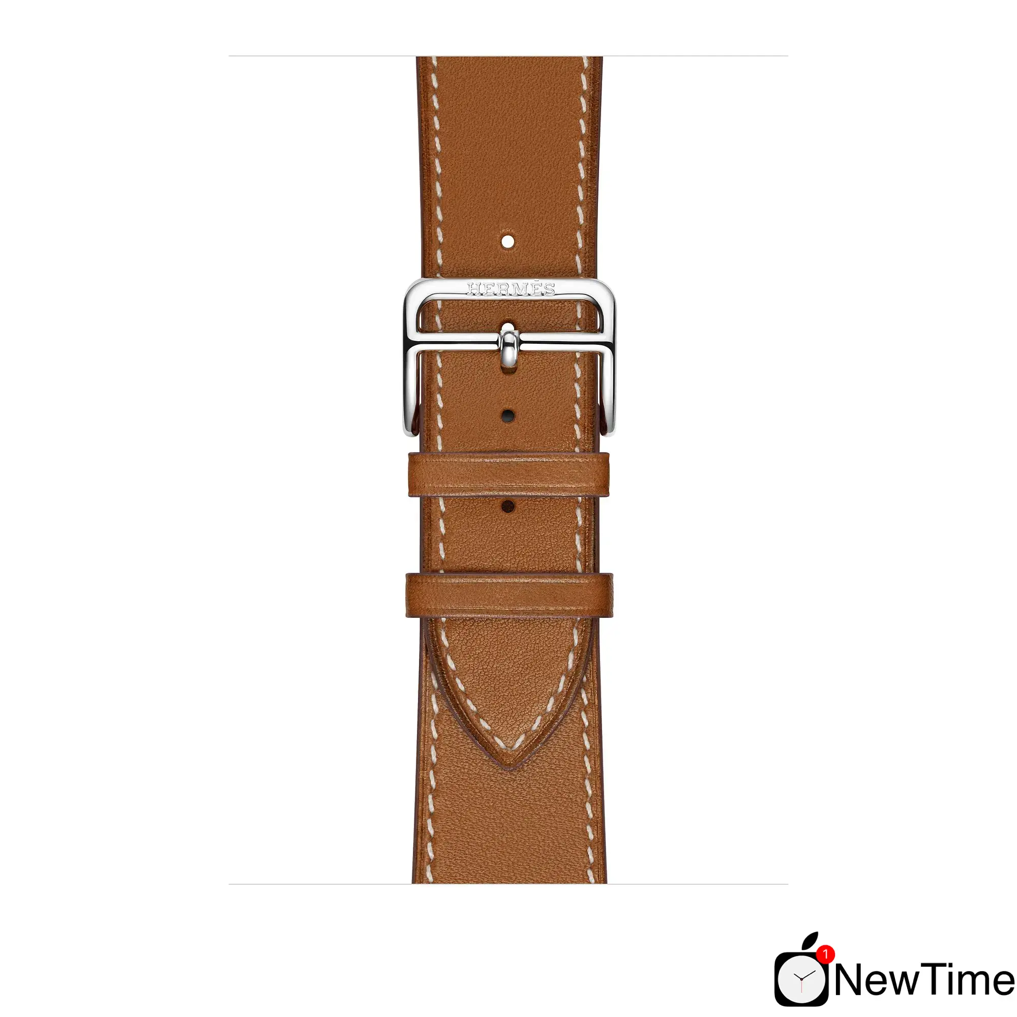 Apple Watch Series 4 Hermès (GPS + Cellular) 44mm Stainless Steel Case with Fauve Barenia Leather Single Tour (MU6V2, MU762)